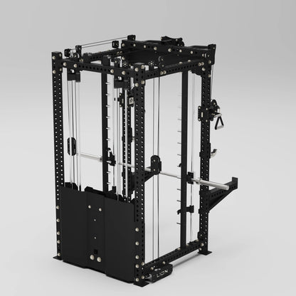 Spartan Pro Rack Lat pulldown, Seated row Multi Functional Power Rack with Smith Machine