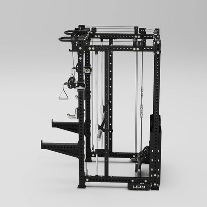 Spartan Pro Rack Lat pulldown, Seated row Multi Functional Power Rack with Smith Machine