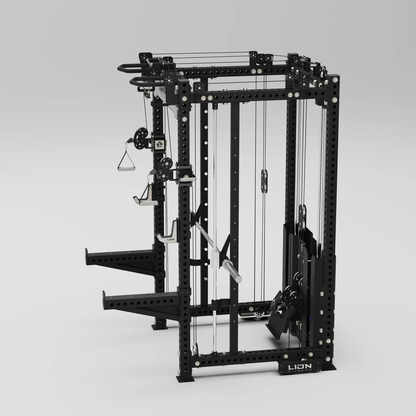 Spartan Pro Rack Lat pulldown, Seated row Multi Functional Power Rack with Smith Machine