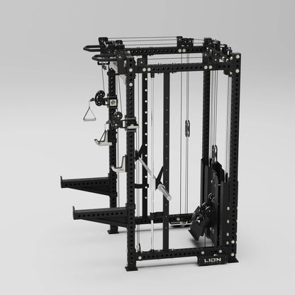 Spartan Pro Rack Lat pulldown, Seated row Multi Functional Power Rack with Smith Machine