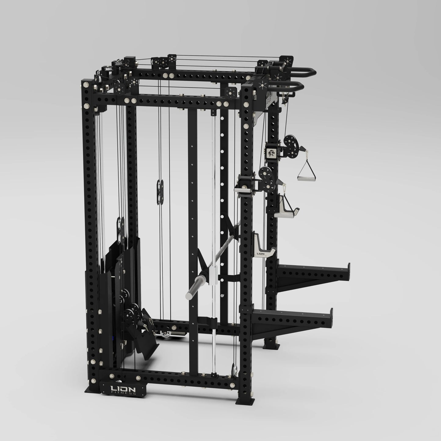 Spartan Pro Rack Lat pulldown, Seated row Multi Functional Power Rack with Smith Machine