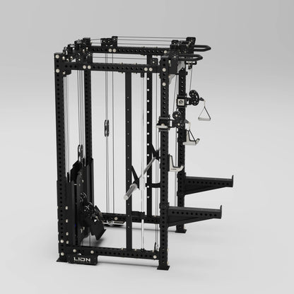 Spartan Pro Rack Lat pulldown, Seated row Multi Functional Power Rack with Smith Machine