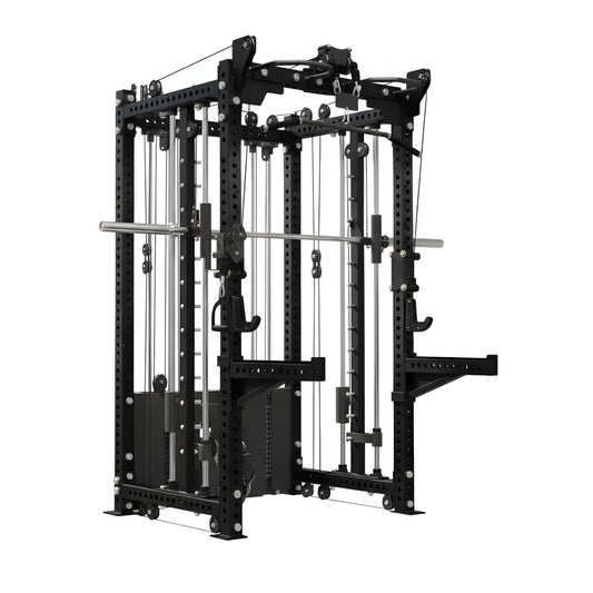 Spartan Pro Rack Lat pulldown, Seated row Multi Functional Power Rack with Smith Machine