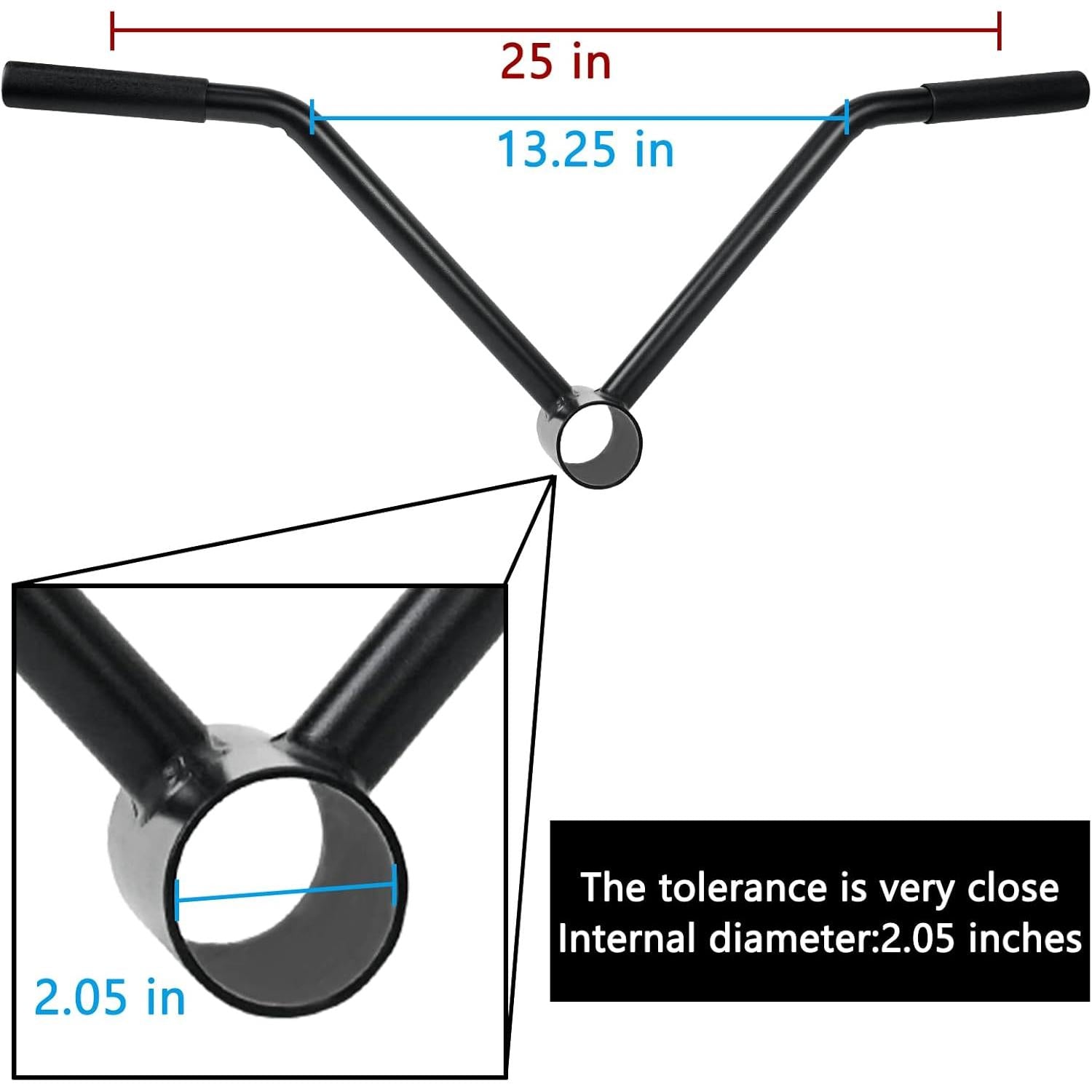 Straight Grip Landmine Handle