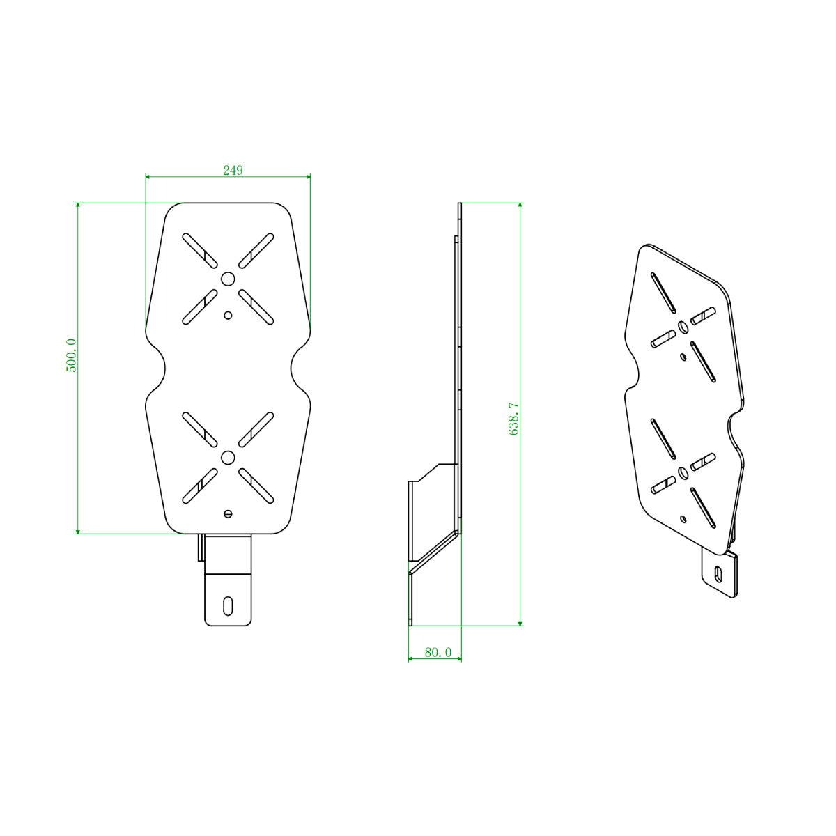 Competition Target size and dimensions diagram