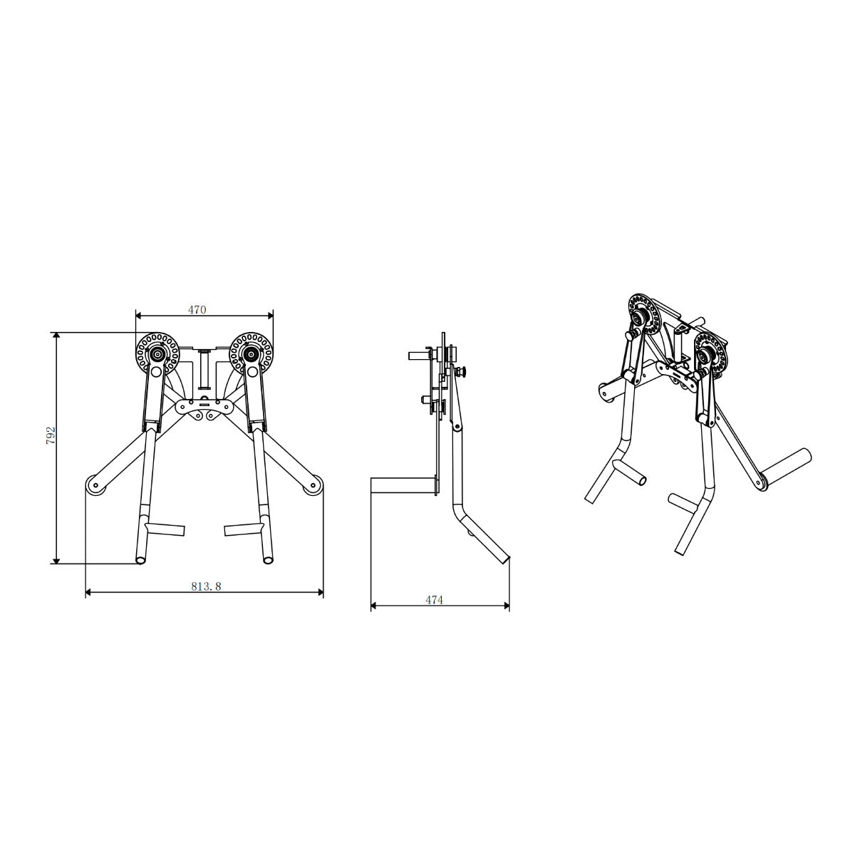 Shoulder Boulder & Chest Fly size and dimensions diagram