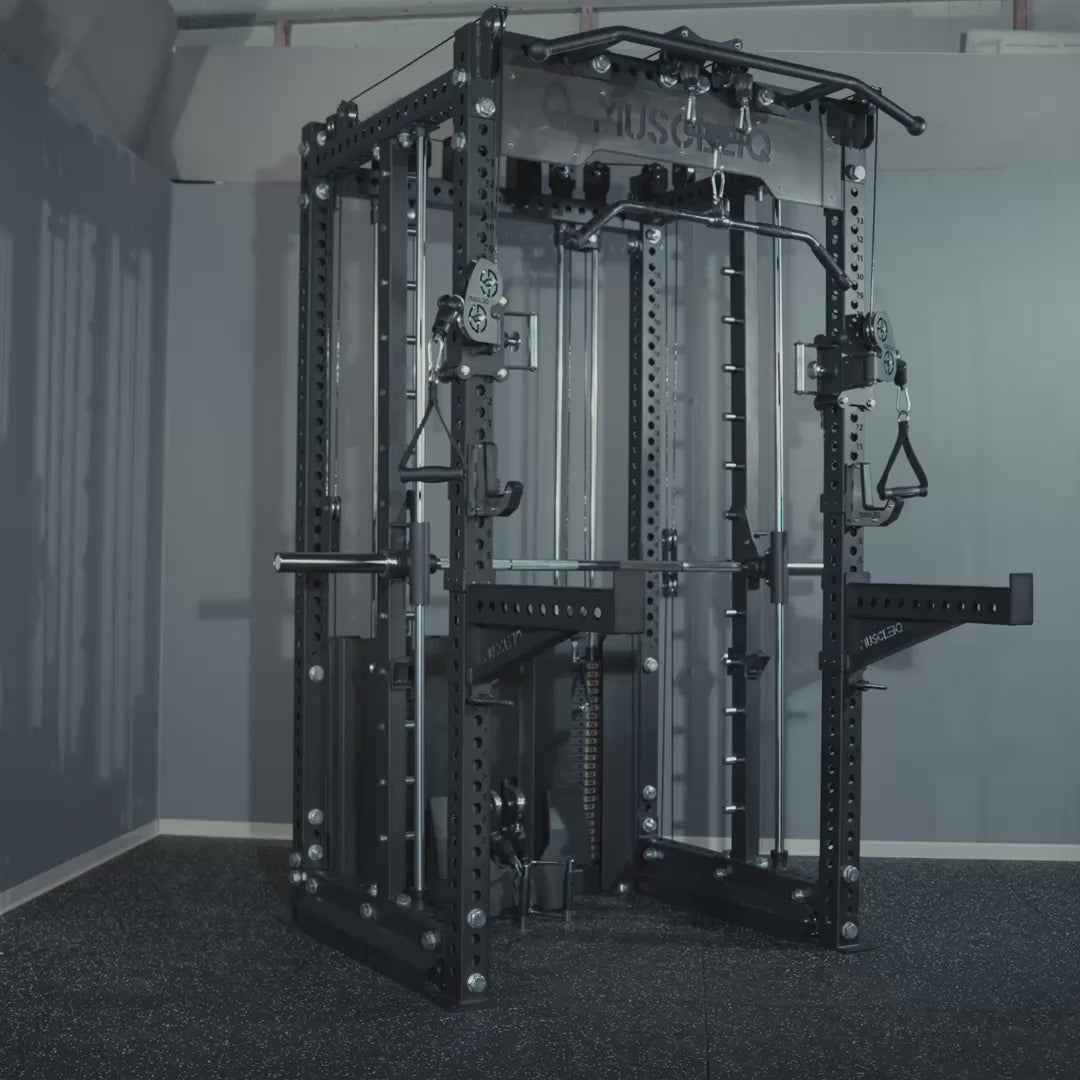 Spartan Pro Power Rack with Lat Pulldown, Seated Row and Optional Smith Machine