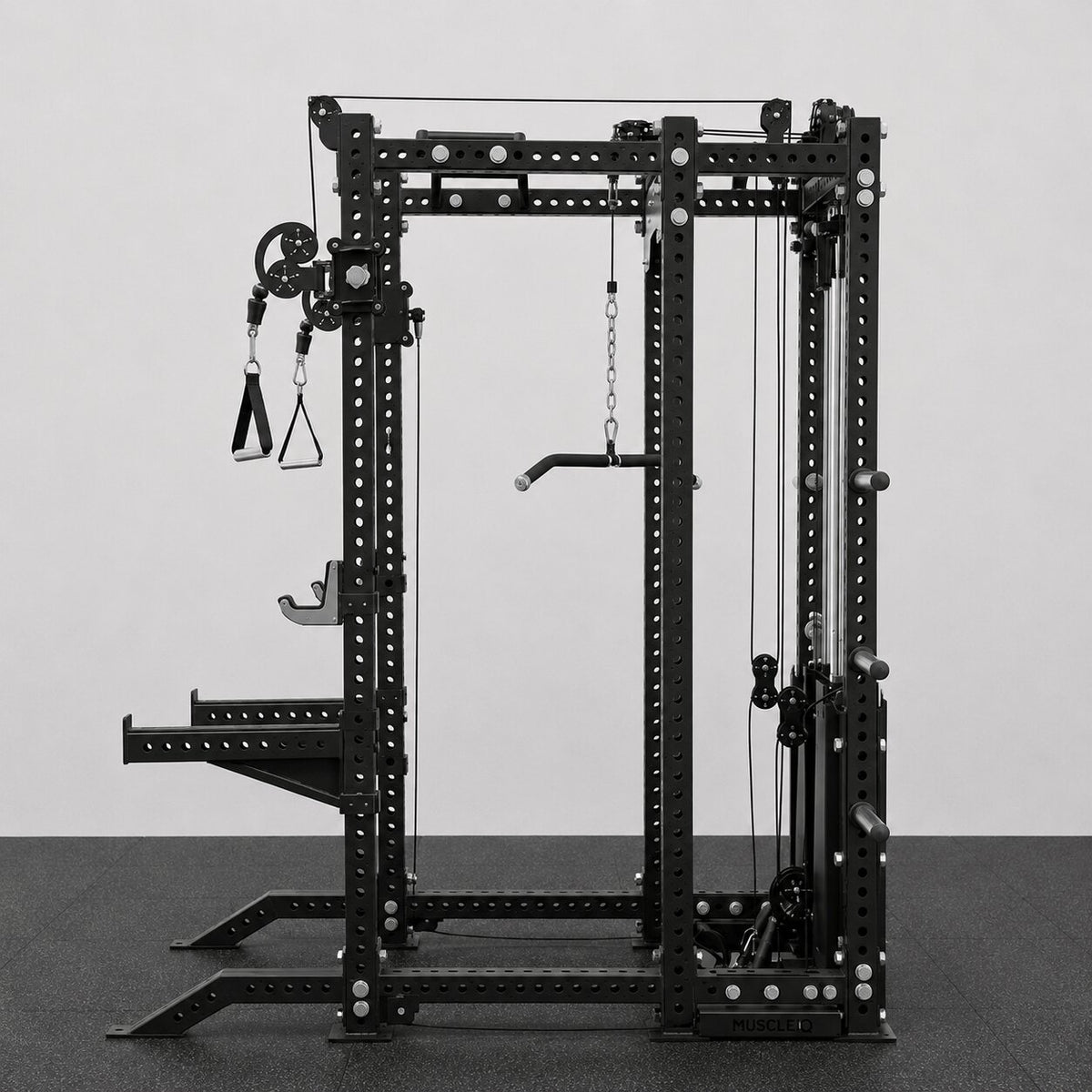 Spartan Warrior 6-Post Power Rack with Lat Pulldown, Seated Row, Dual Cables and Optional Smith Machine